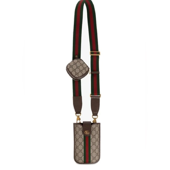 Gucci GG Supreme Ophidia Crossbody Phone Holder Messenger Bag Unisex NEW - Picture 4 of 14
